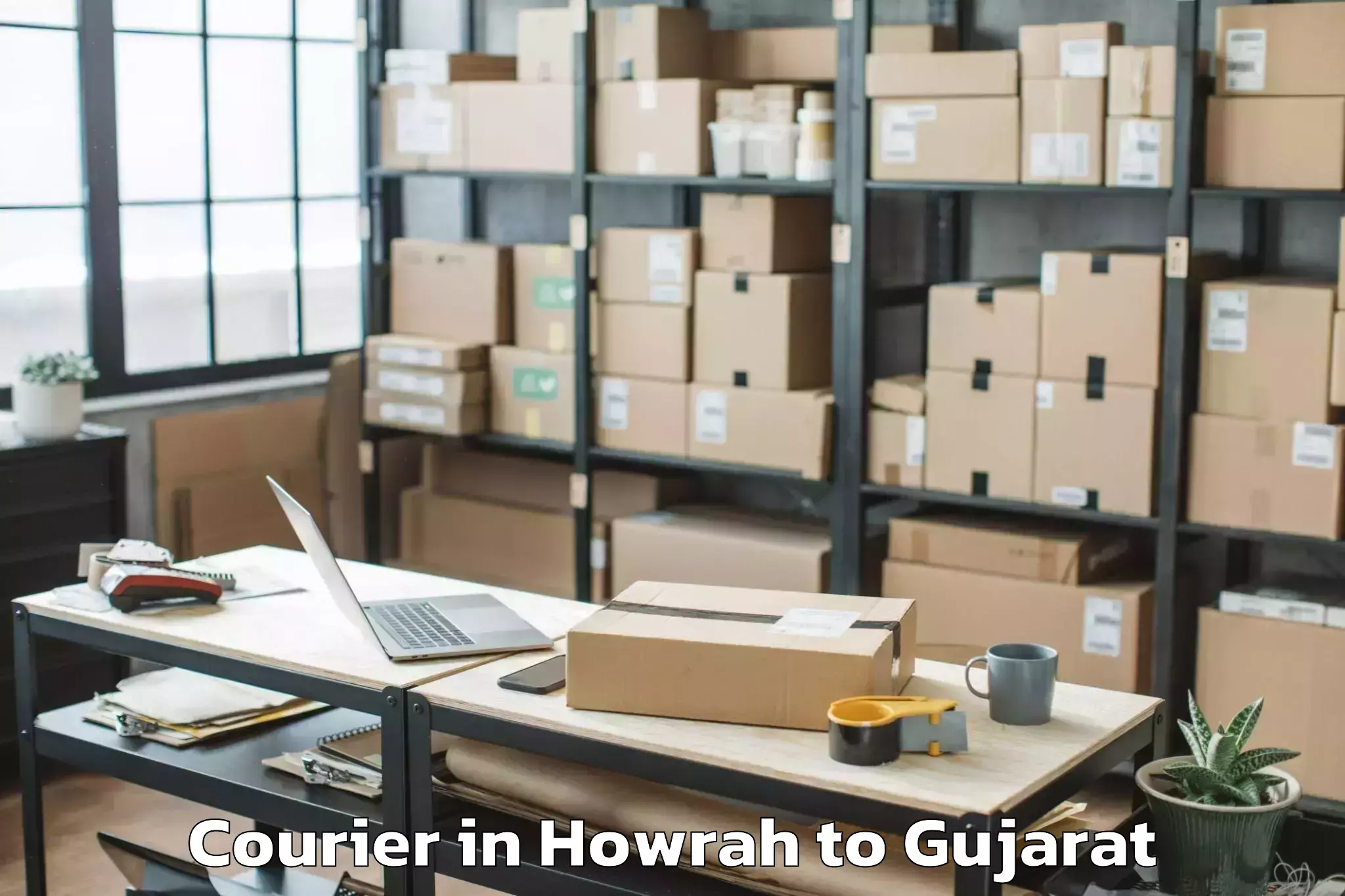 Reliable Howrah to Bantva Courier